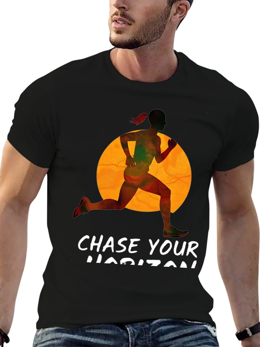 Chase Your Horizon Black Graphic Tee product image 6
