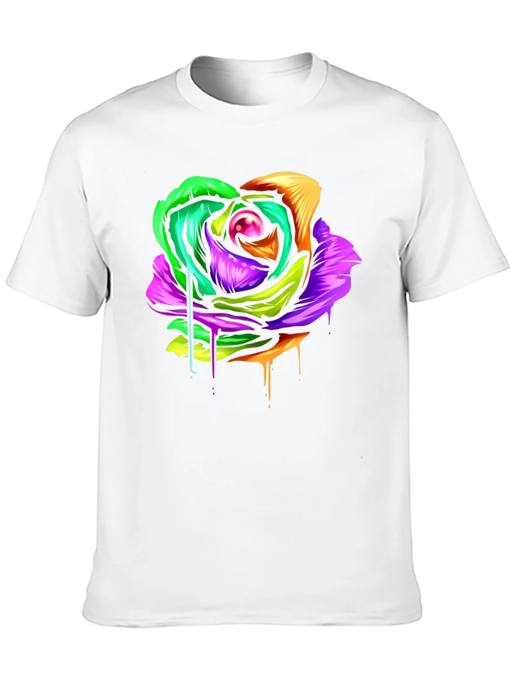 Colorful Melting Rose Graphic Tee - Modern Streetwear product image 9