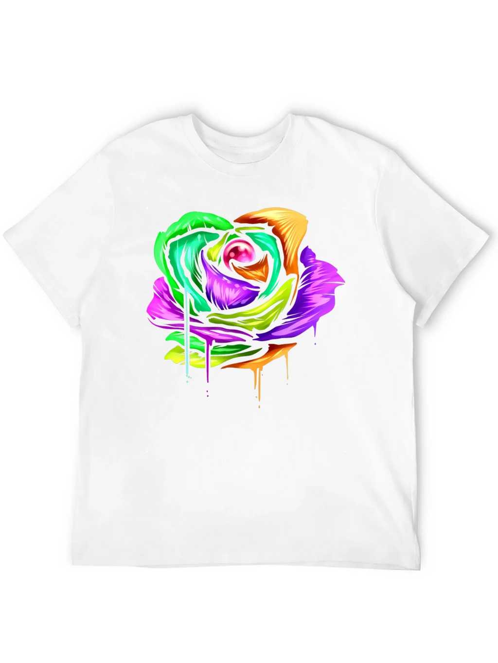 Colorful Melting Rose Graphic Tee - Modern Streetwear product image 11