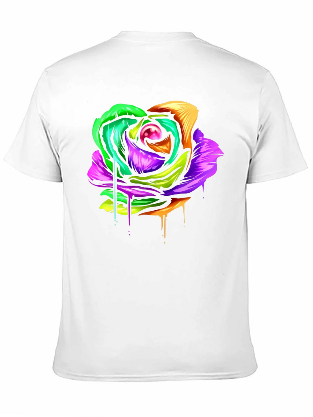 Colorful Melting Rose Graphic Tee - Modern Streetwear product image 10