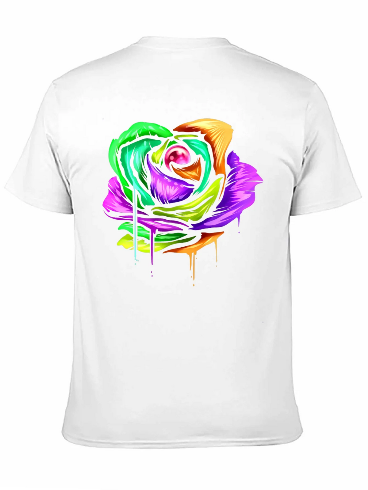 Colorful Melting Rose Graphic Tee - Modern Streetwear product image 10