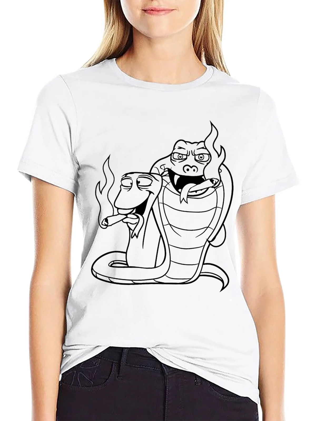 Smoking Snakes Graphic Tee - Cool Design product image 8