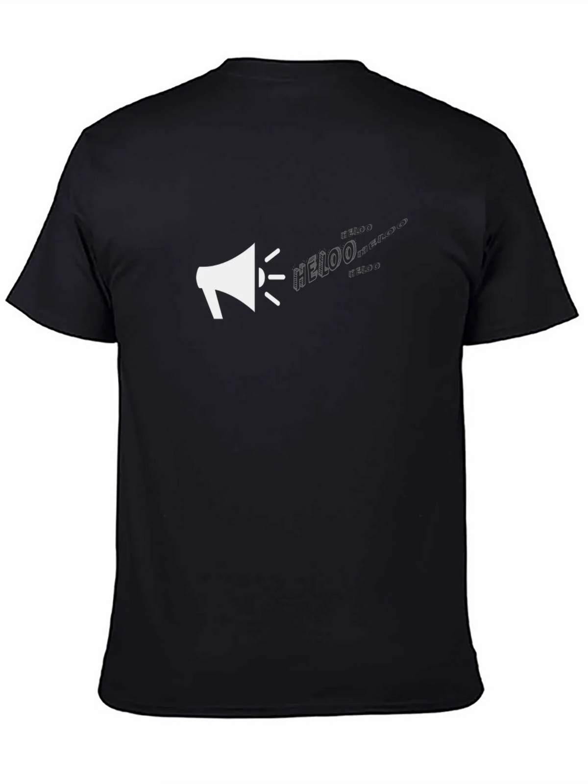 Megaphone Graphic Tee - Black Cotton T-Shirt product image 4