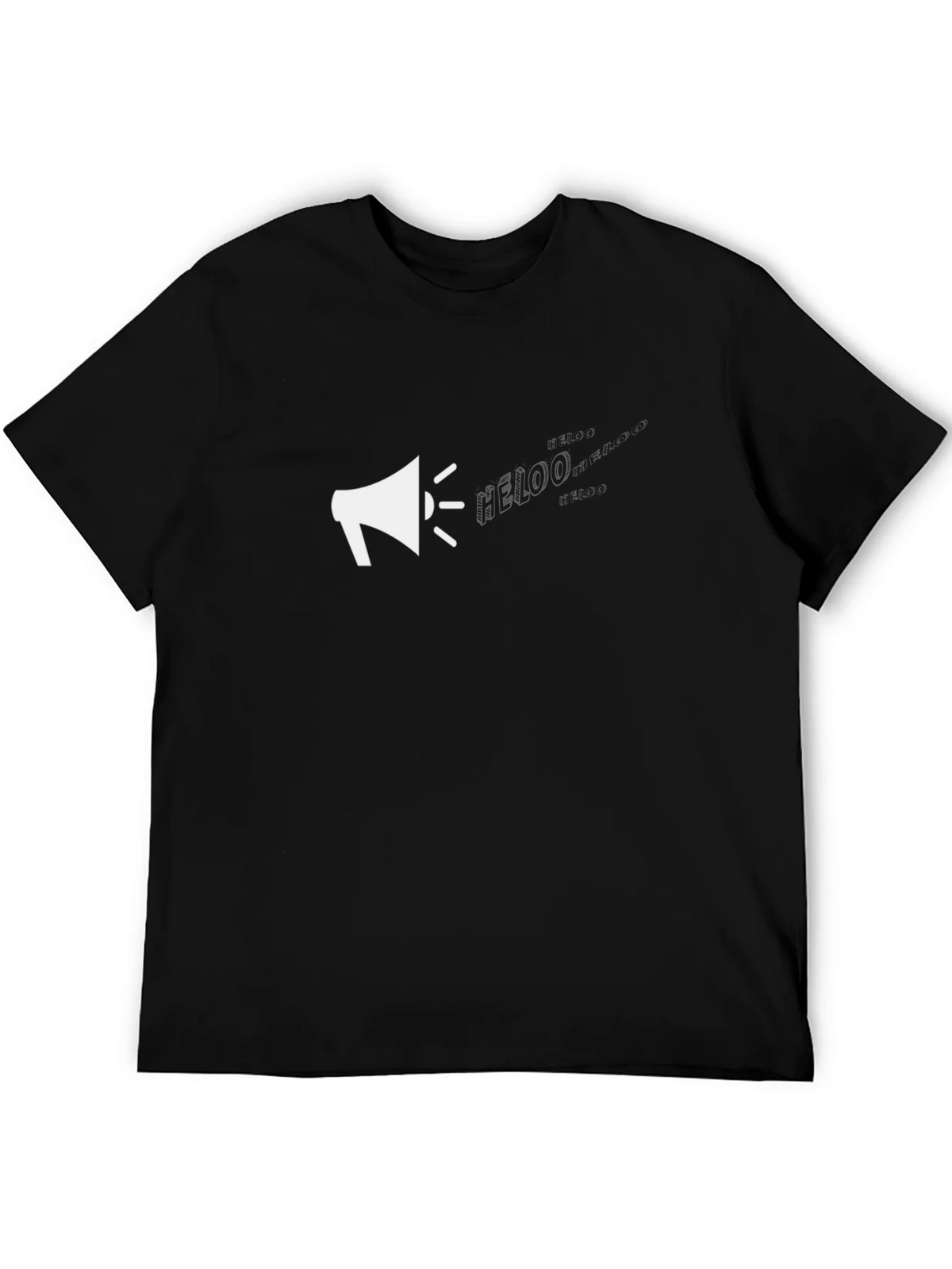 Megaphone Graphic Tee - Black Cotton T-Shirt product image 5