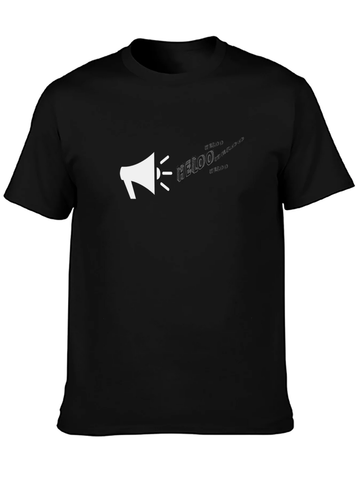 Megaphone Graphic Tee - Black Cotton T-Shirt product image 3