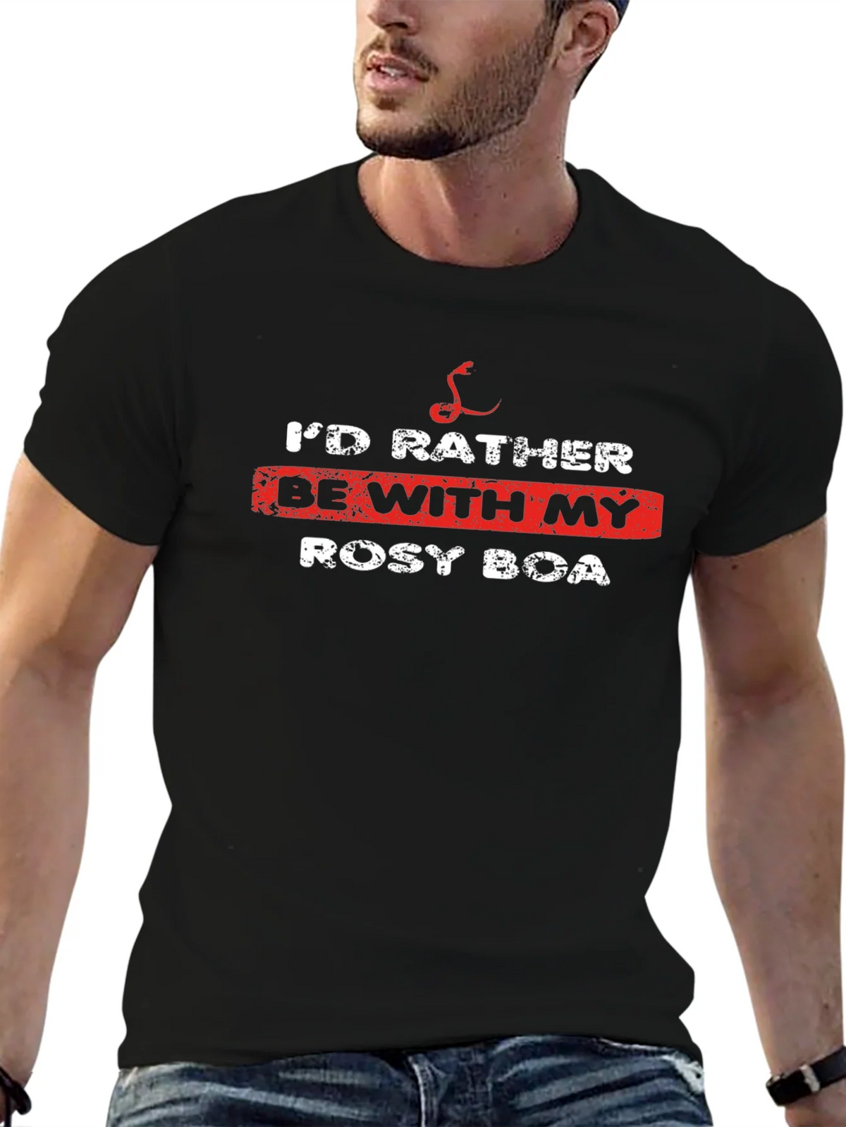 Id Rather Be With My Rosy Boa T-Shirt product image 6