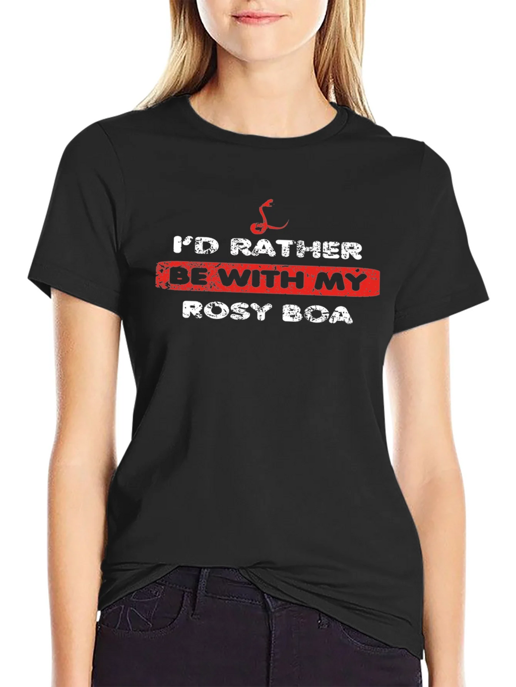Id Rather Be With My Rosy Boa T-Shirt product image 2