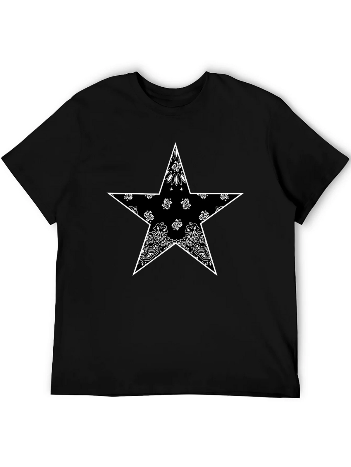 Bandana Star Graphic T-Shirt - Black product image 5