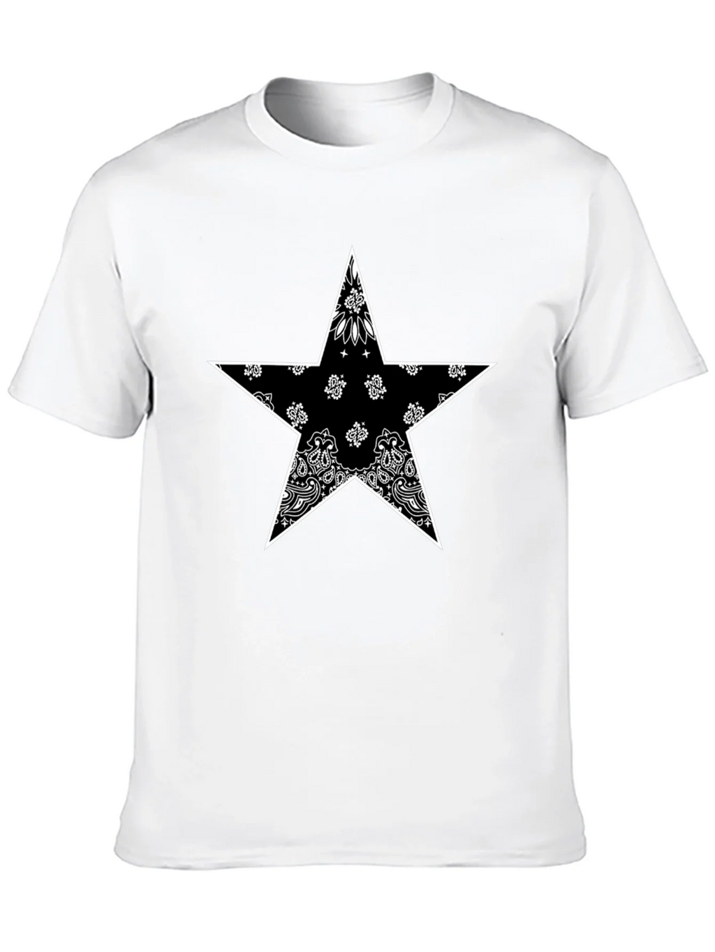 Bandana Star Graphic T-Shirt - Black product image 9