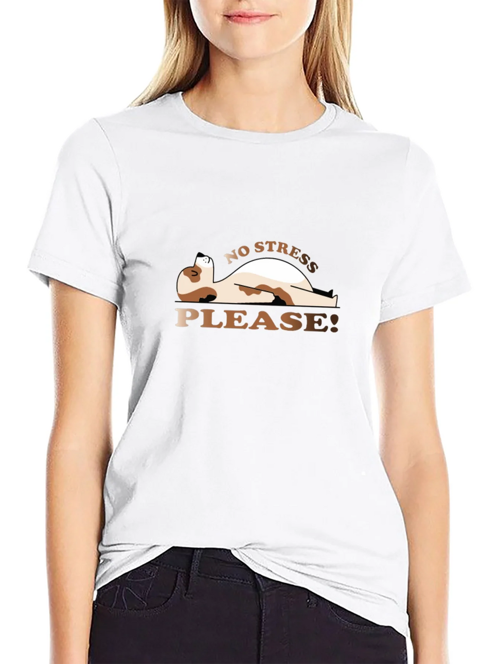 Relaxed Dog Graphic Tee - No Stress Please! product image 3