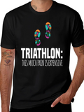 Triathlon Pain Funny Graphic Tee product image 1