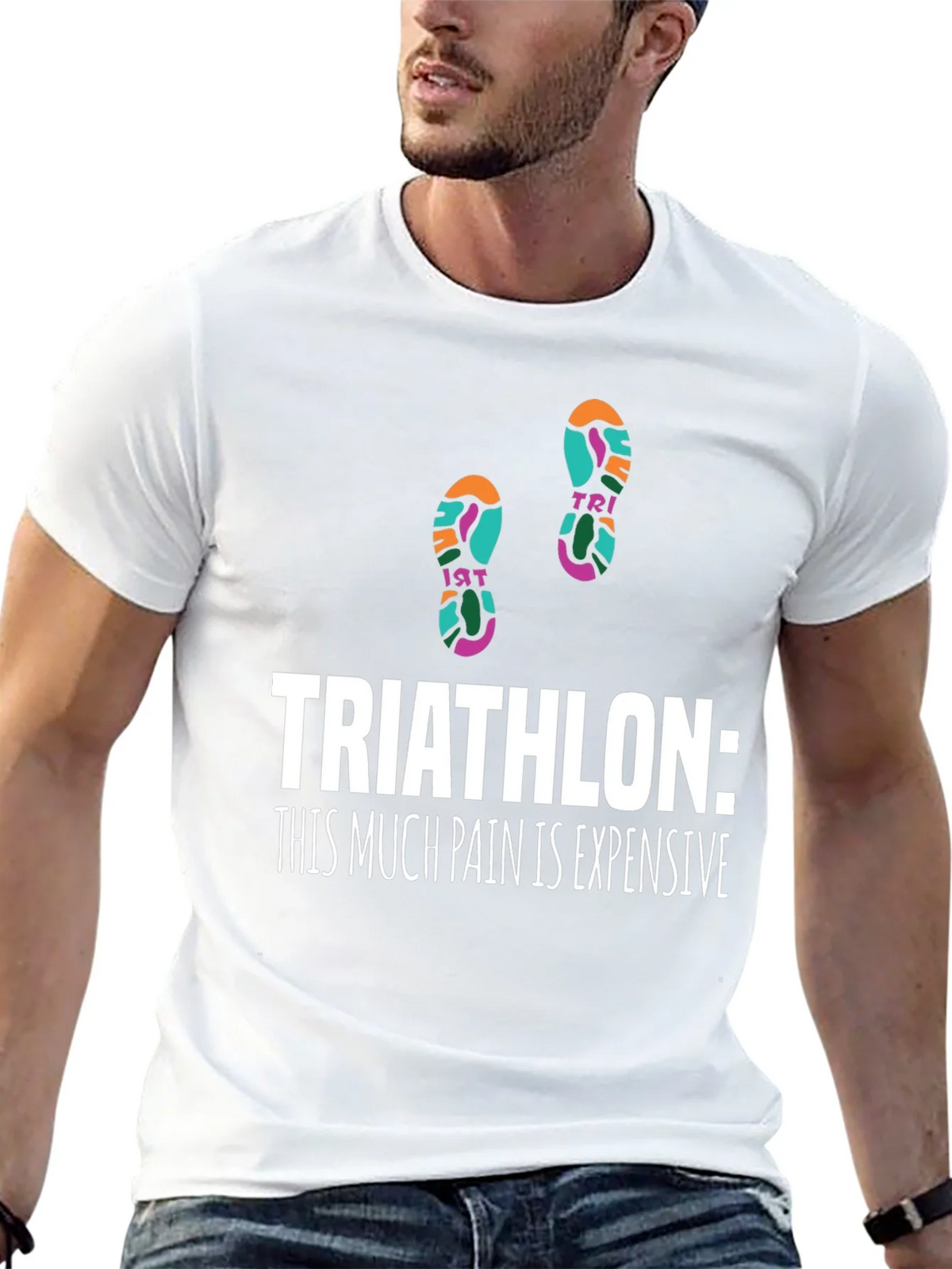 Triathlon Pain Funny Graphic Tee product image 10