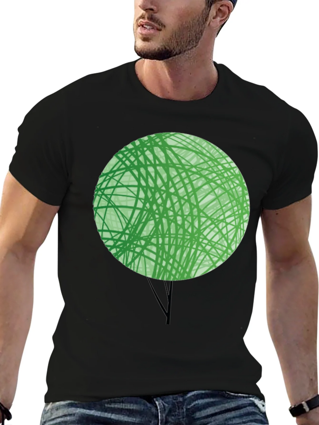 Abstract Green Tree Graphic T-Shirt - Modern Design product image 6