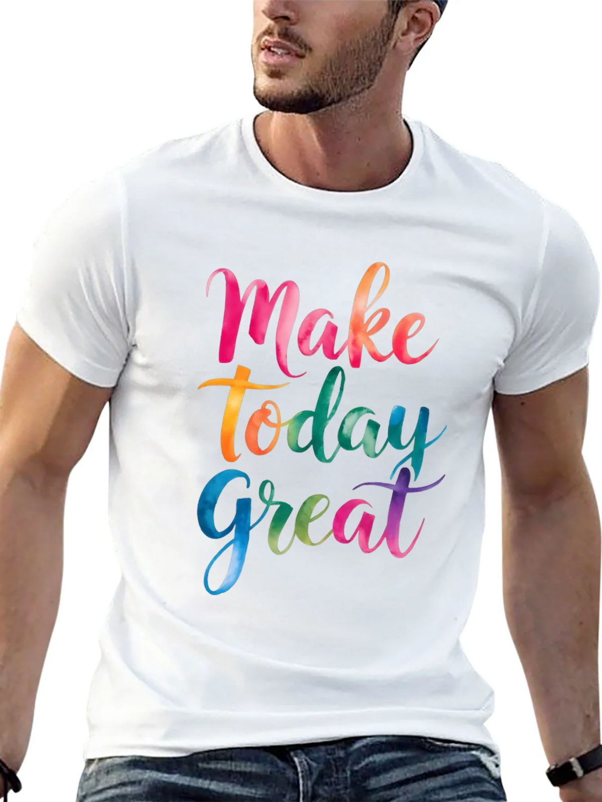 Make Today Great Black Graphic T-Shirt product image 12