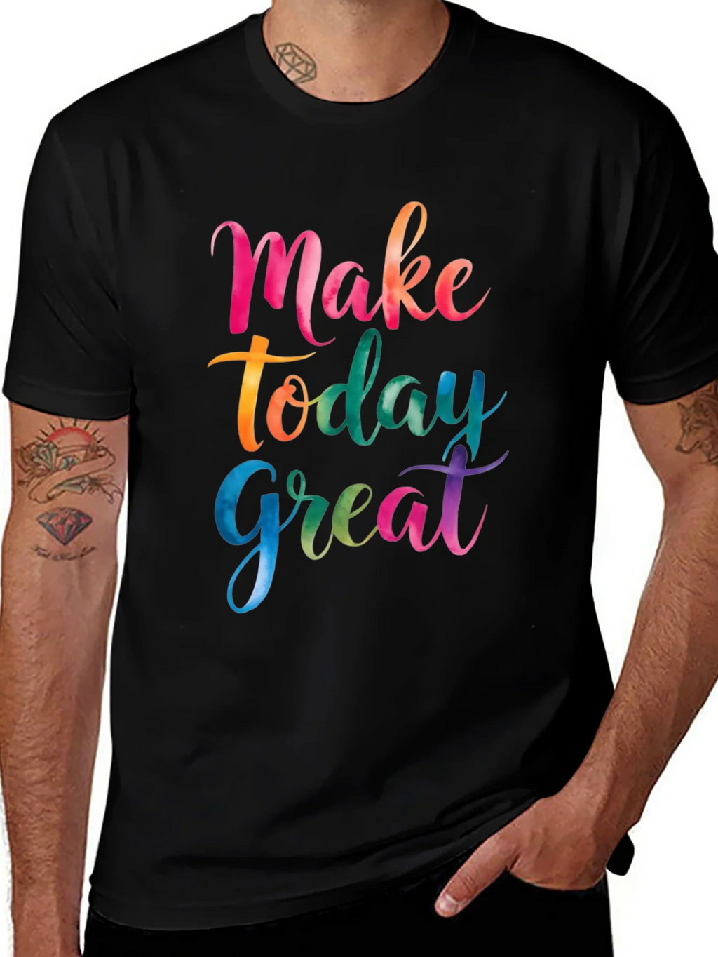 Make Today Great Black Graphic T-Shirt product image 1