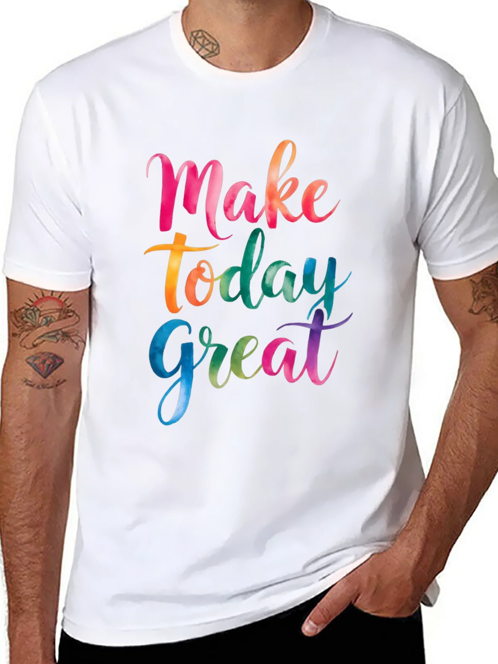 Make Today Great Black Graphic T-Shirt product image 7