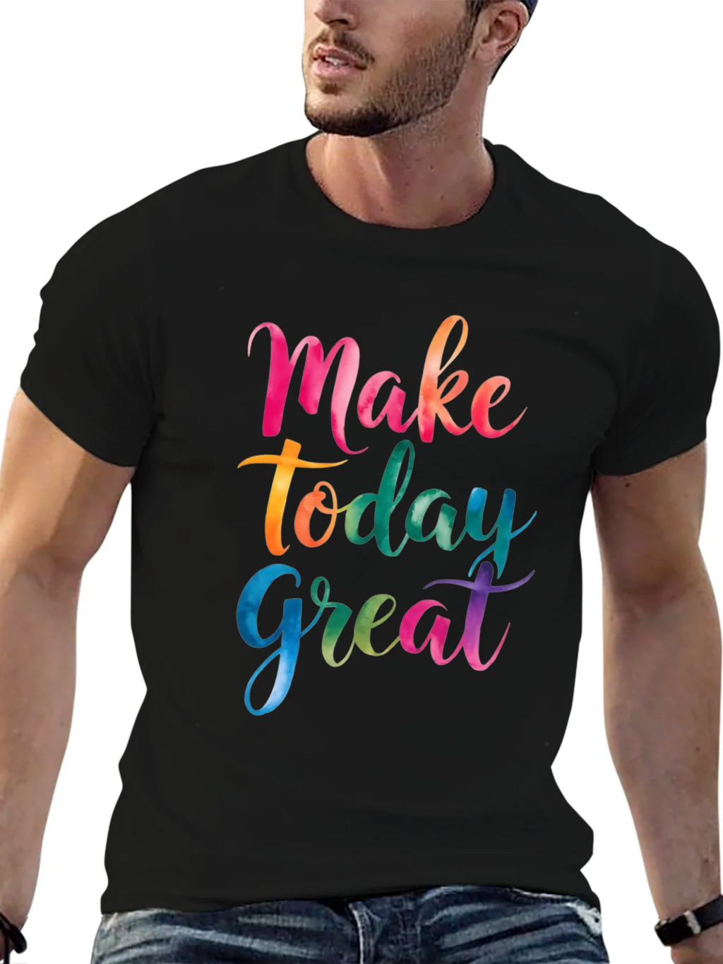 Make Today Great Black Graphic T-Shirt product image 6