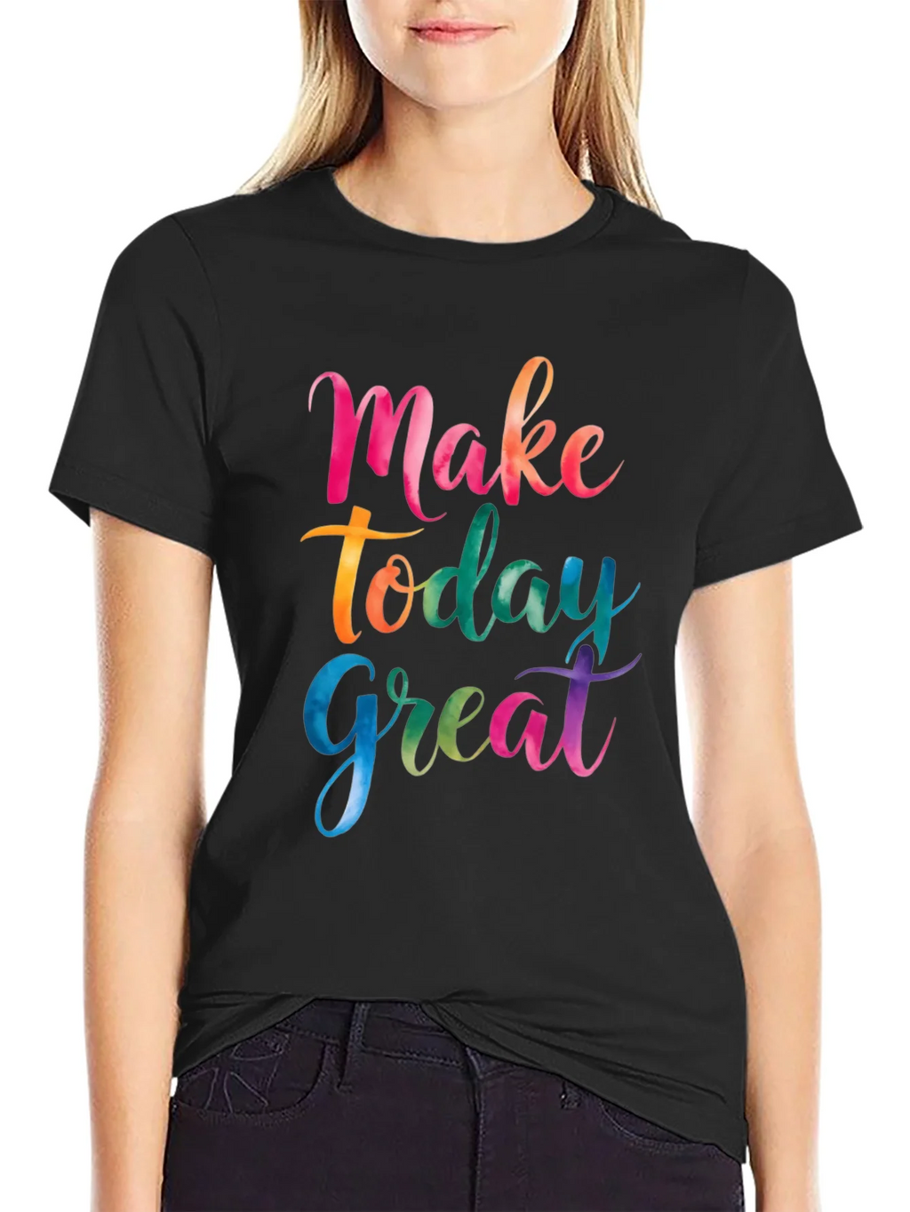 Make Today Great Black Graphic T-Shirt product image 2