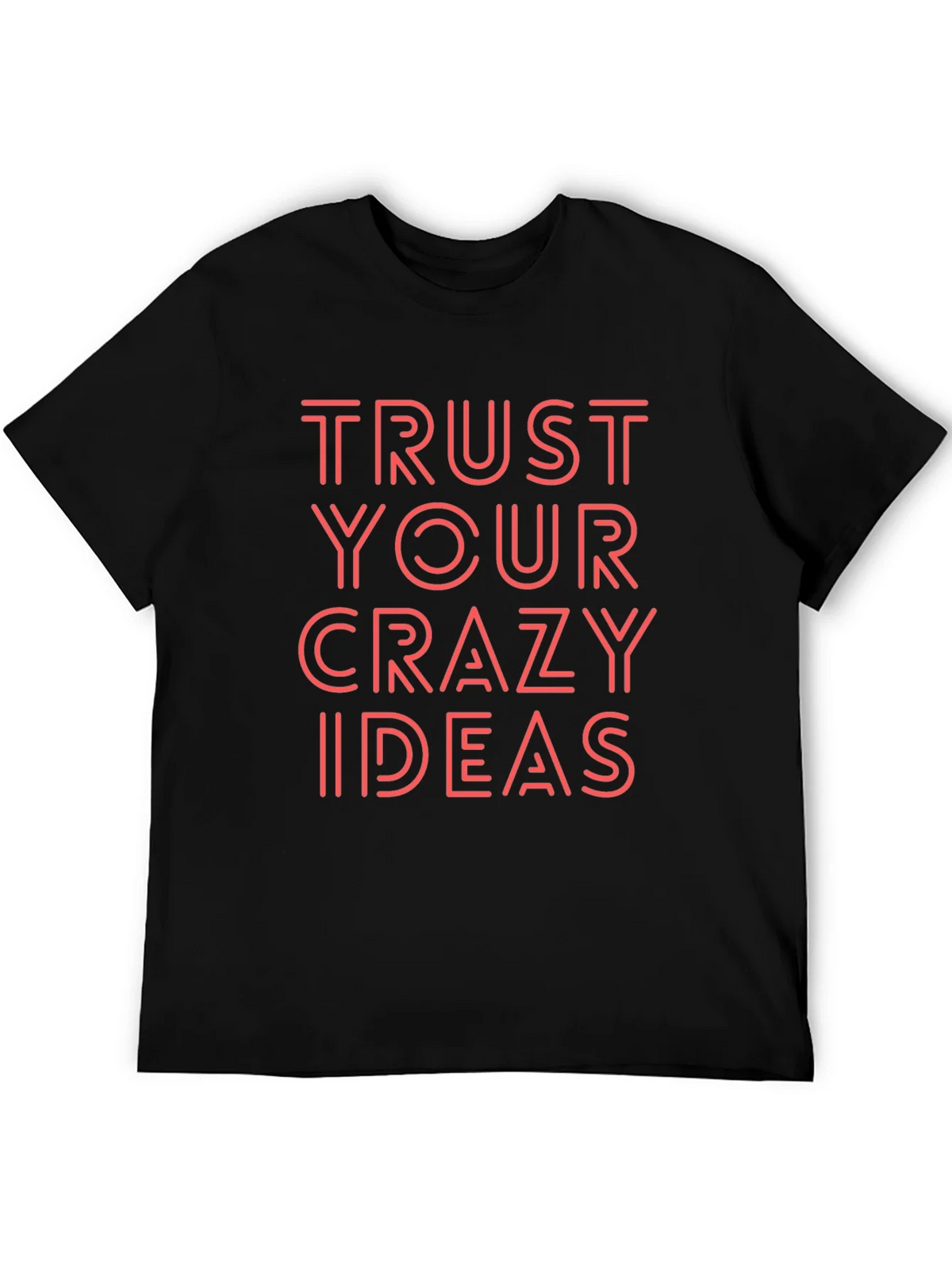 Trust Your Crazy Ideas Black Graphic Tee product image 5