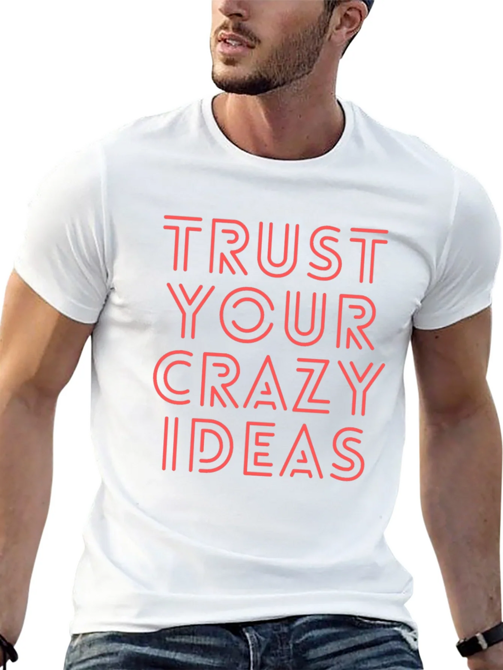 Trust Your Crazy Ideas Black Graphic Tee product image 12