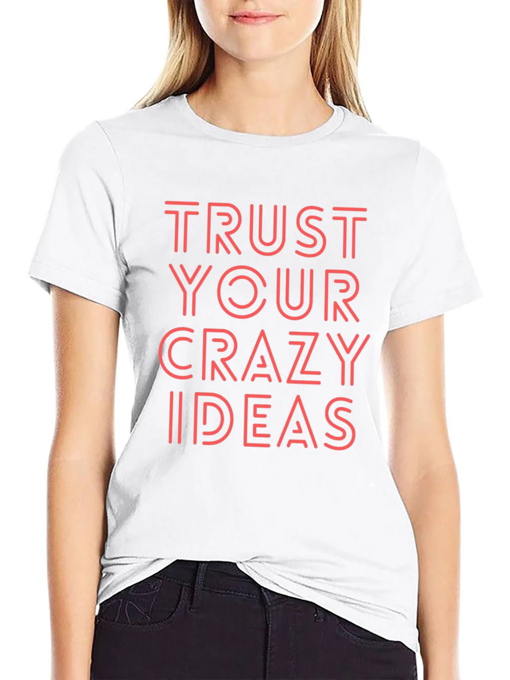 Trust Your Crazy Ideas Black Graphic Tee product image 8