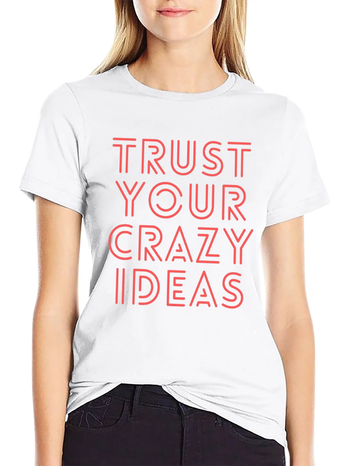 Trust Your Crazy Ideas Black Graphic Tee product image 8