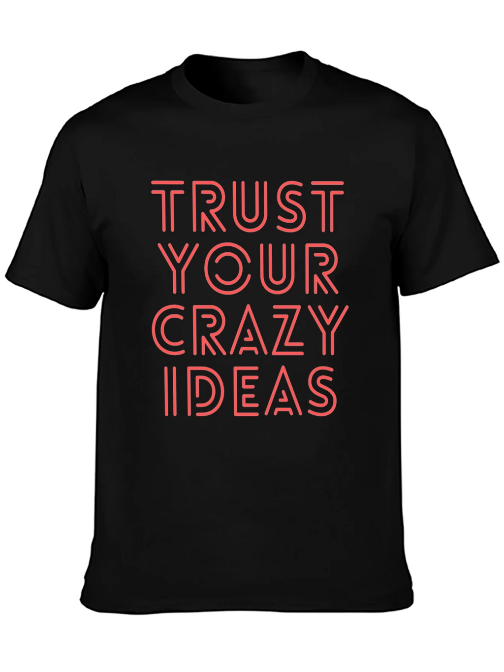 Trust Your Crazy Ideas Black Graphic Tee product image 3