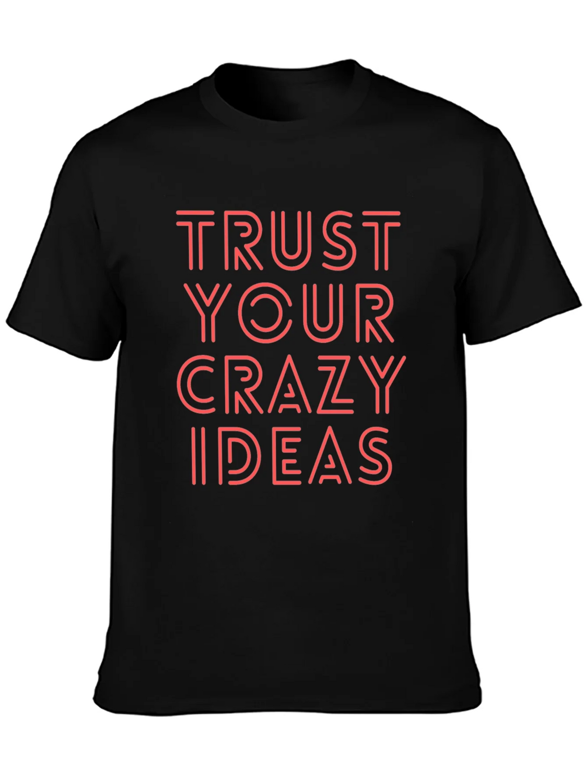 Trust Your Crazy Ideas Black Graphic Tee product image 3