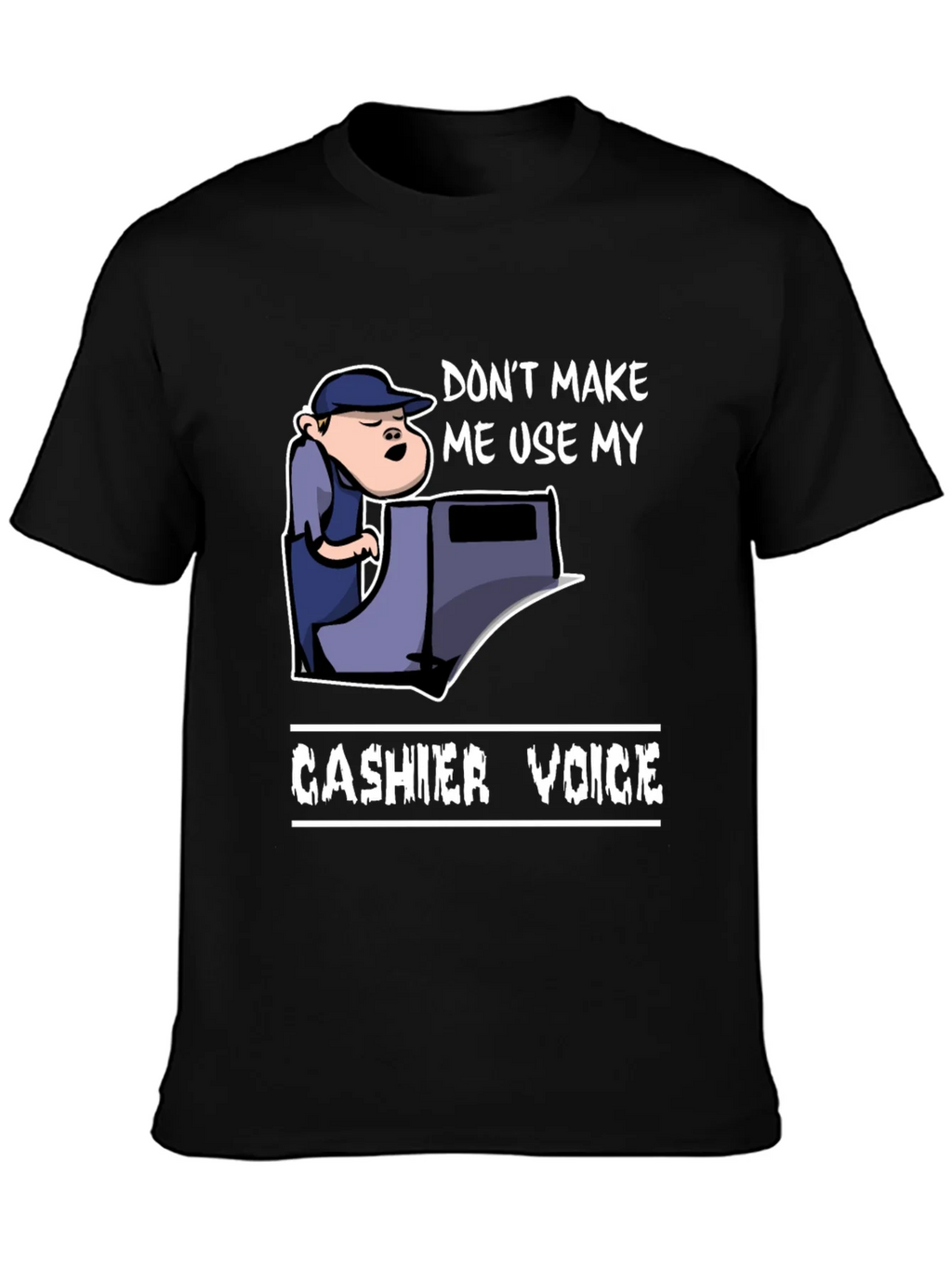 Cashier Voice Graphic Tee - Funny Retail T-Shirt product image 3
