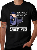 Cashier Voice Graphic Tee - Funny Retail T-Shirt product image 1
