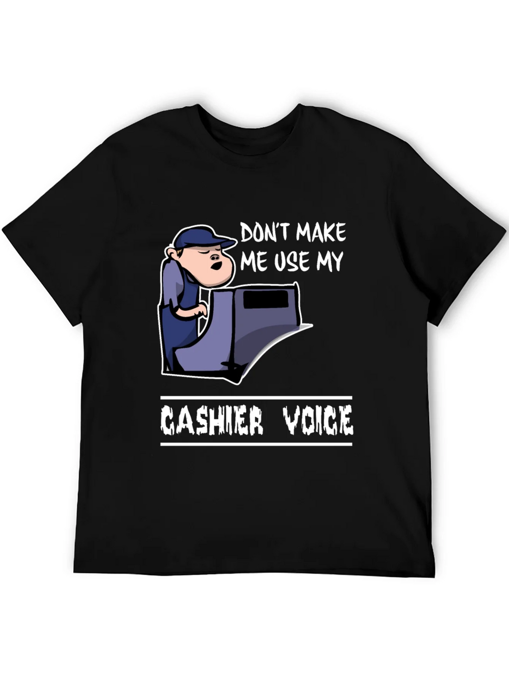 Cashier Voice Graphic Tee - Funny Retail T-Shirt product image 5