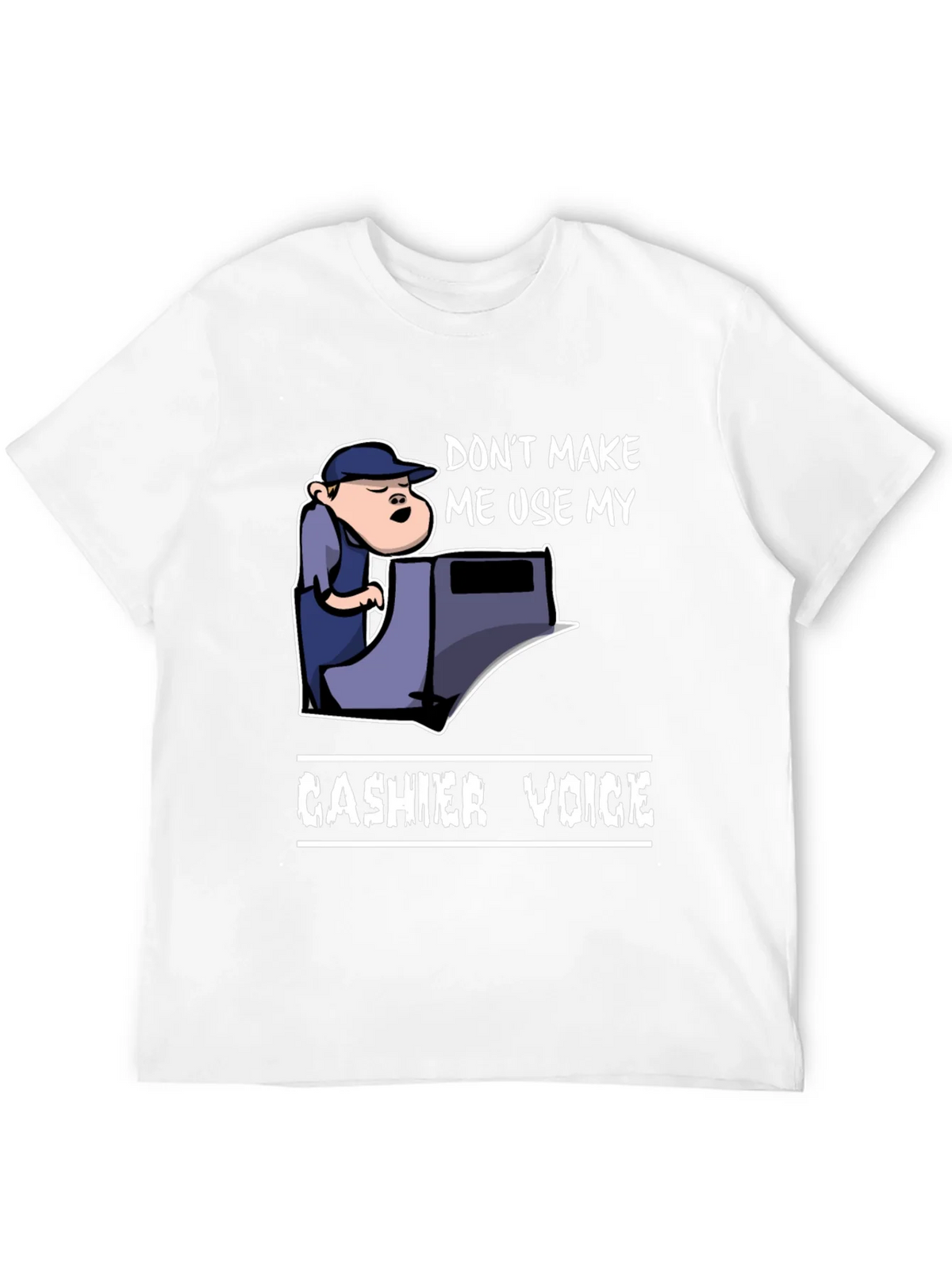 Cashier Voice Graphic Tee - Funny Retail T-Shirt product image 11
