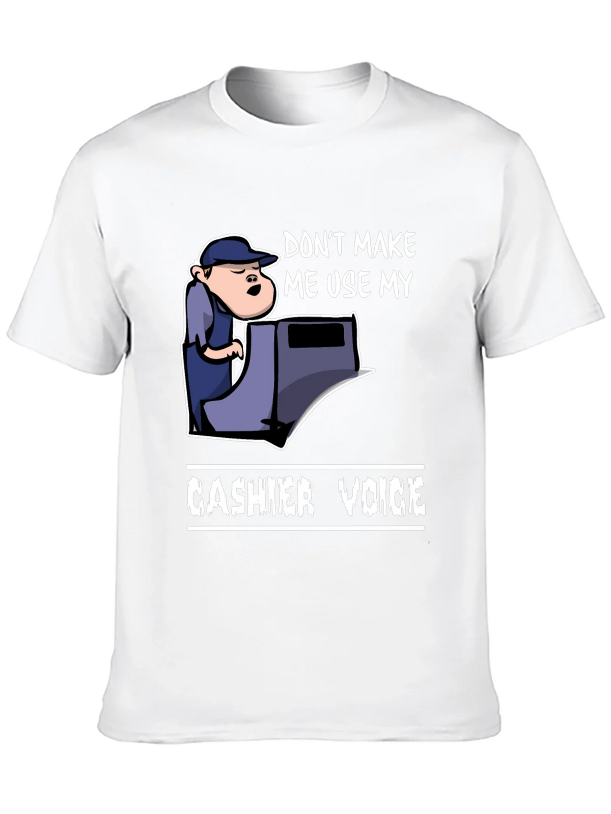Cashier Voice Graphic Tee - Funny Retail T-Shirt product image 9