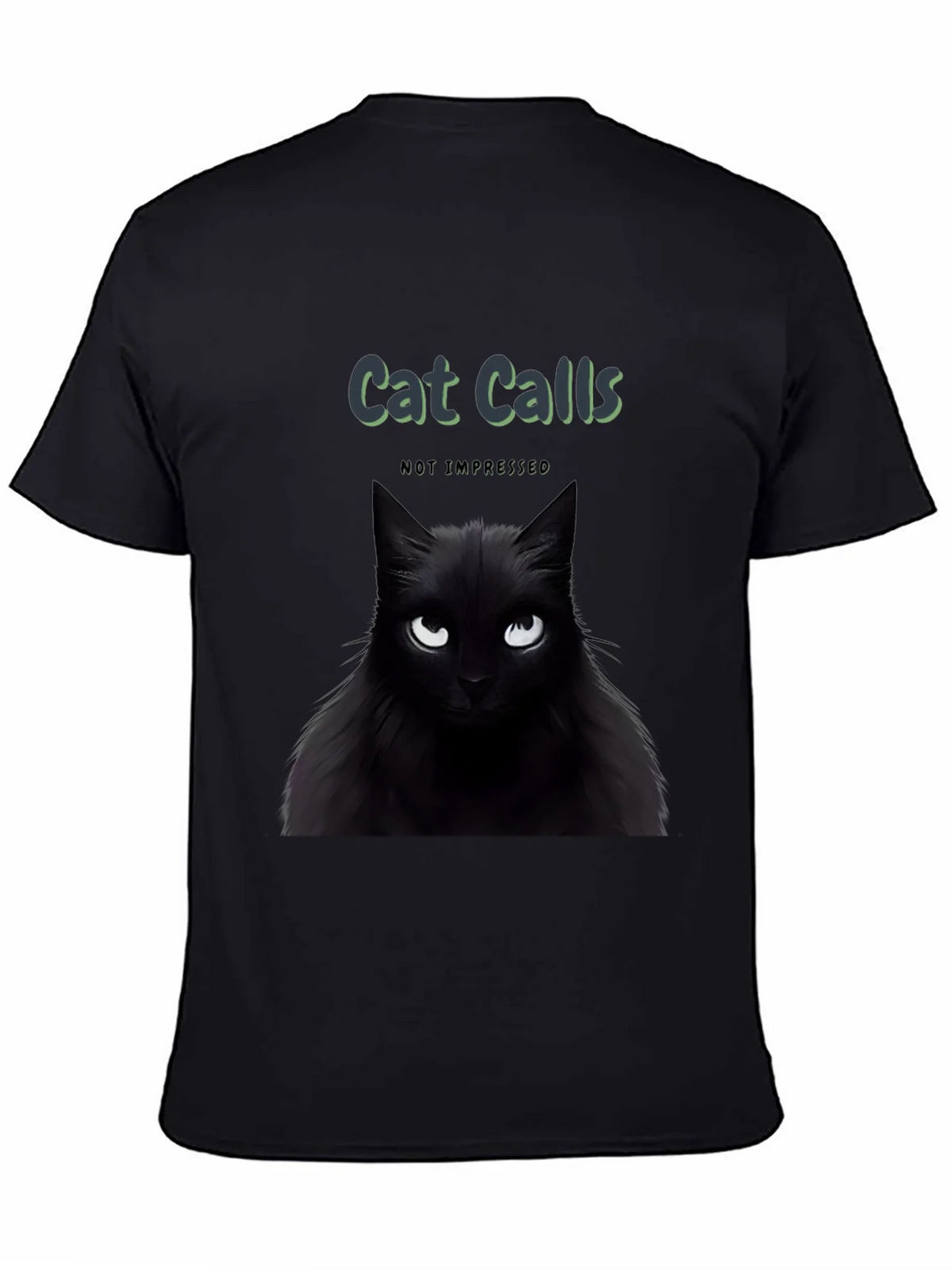 Cat Calls T-Shirt - Not Impressed Black Tee product image 4