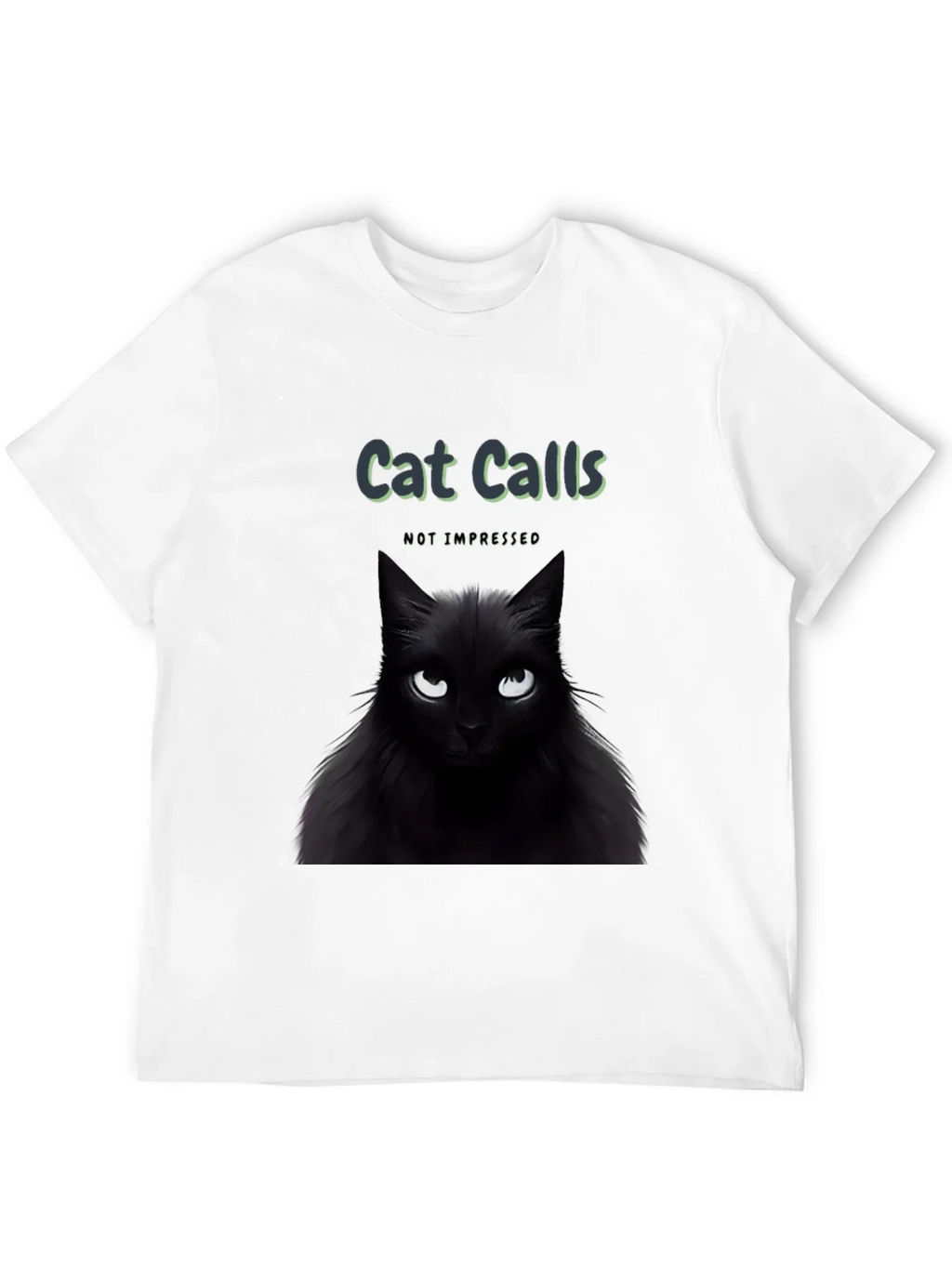 Cat Calls T-Shirt - Not Impressed Black Tee product image 11