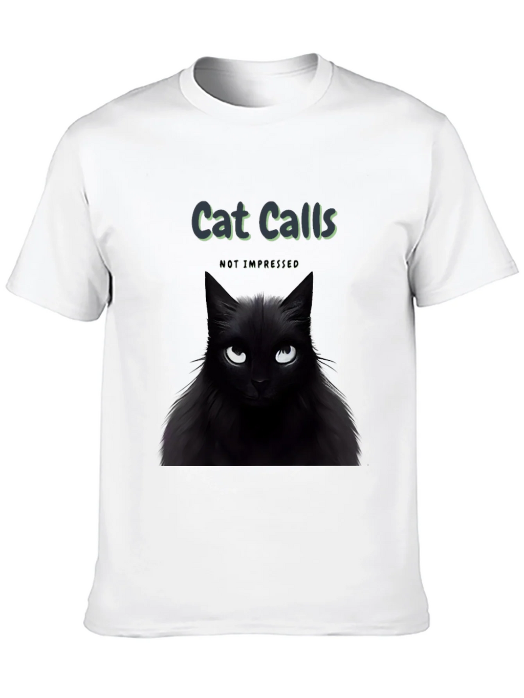 Cat Calls T-Shirt - Not Impressed Black Tee product image 9