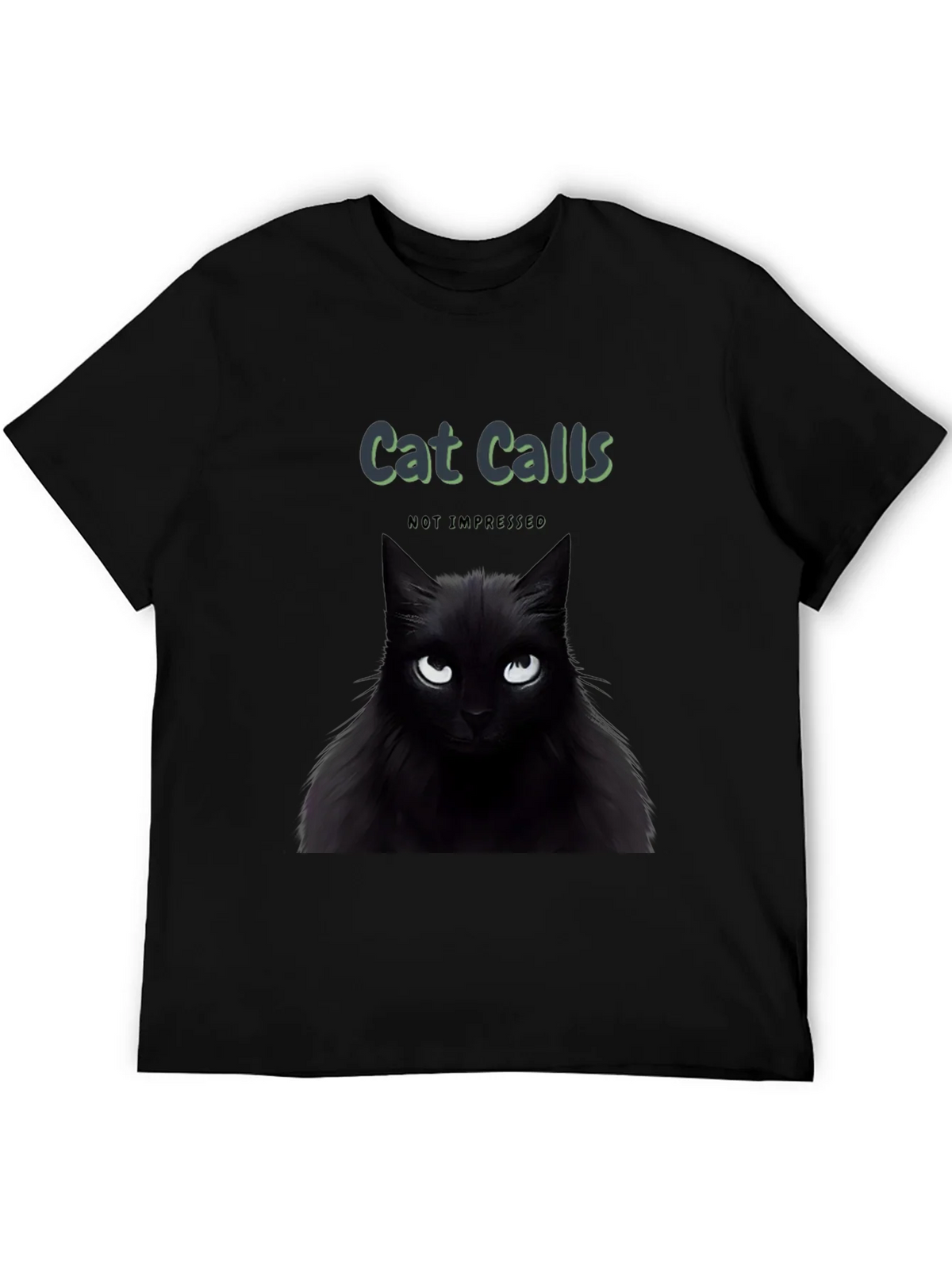 Cat Calls T-Shirt - Not Impressed Black Tee product image 5