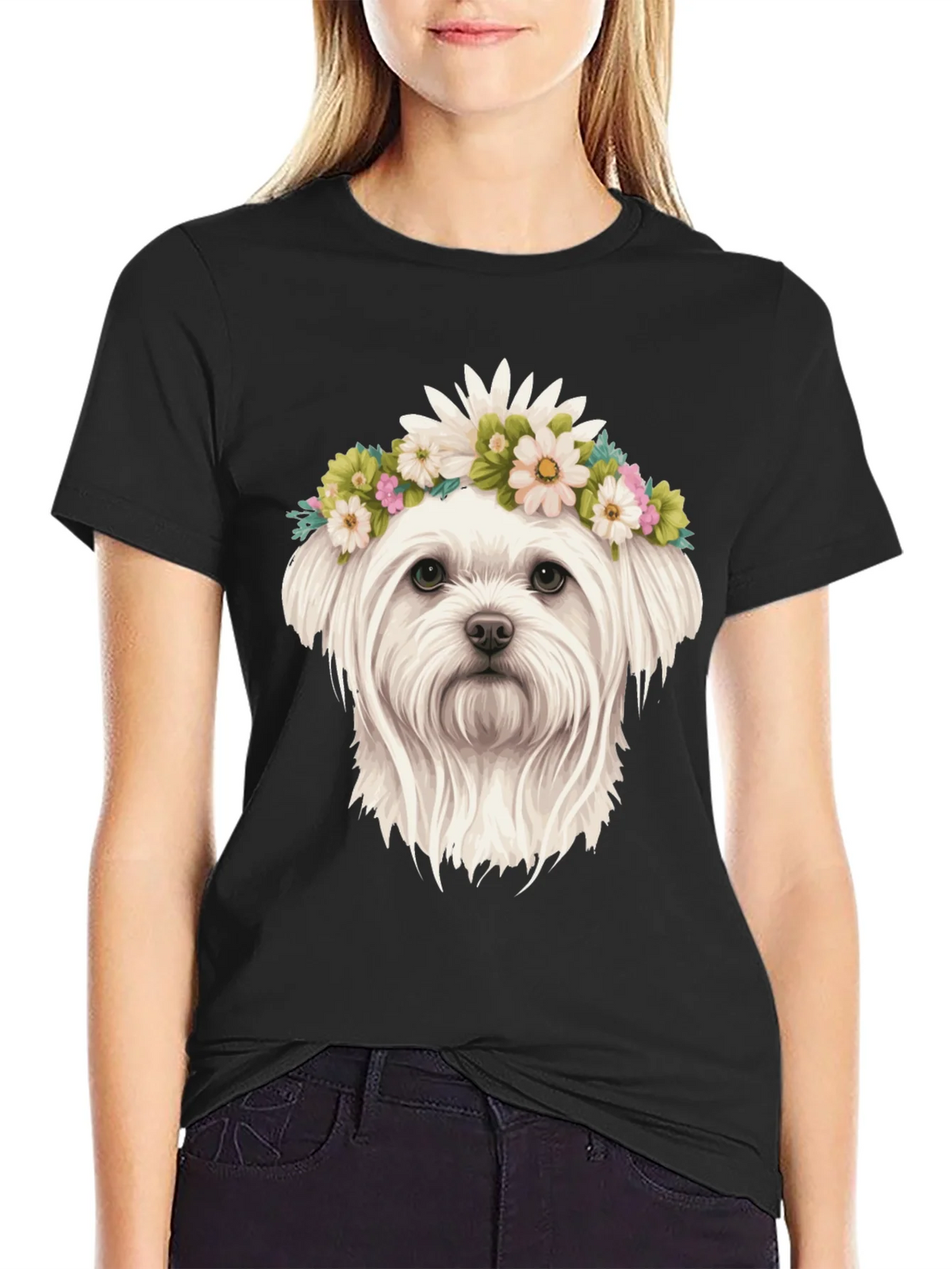 Dog with Flower Crown Tee product image 2