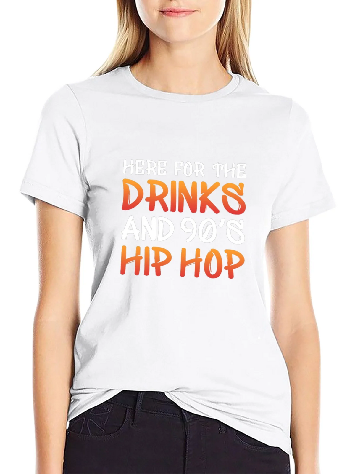 Here for the Drinks and 90s Hip Hop T-Shirt product image 8