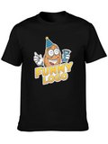 Funny Potato Logo Black T-Shirt product image 1