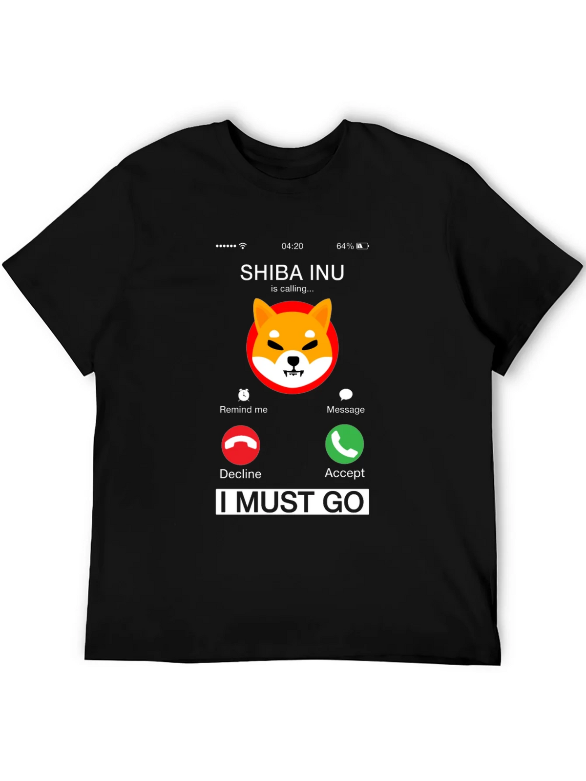 Shiba Inu Calling Black T-Shirt - I Must Go product image 5