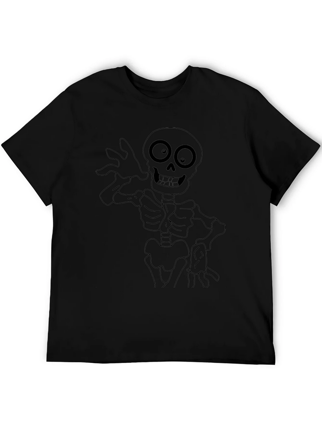 Spooky Skeleton Graphic Tee - Black product image 5