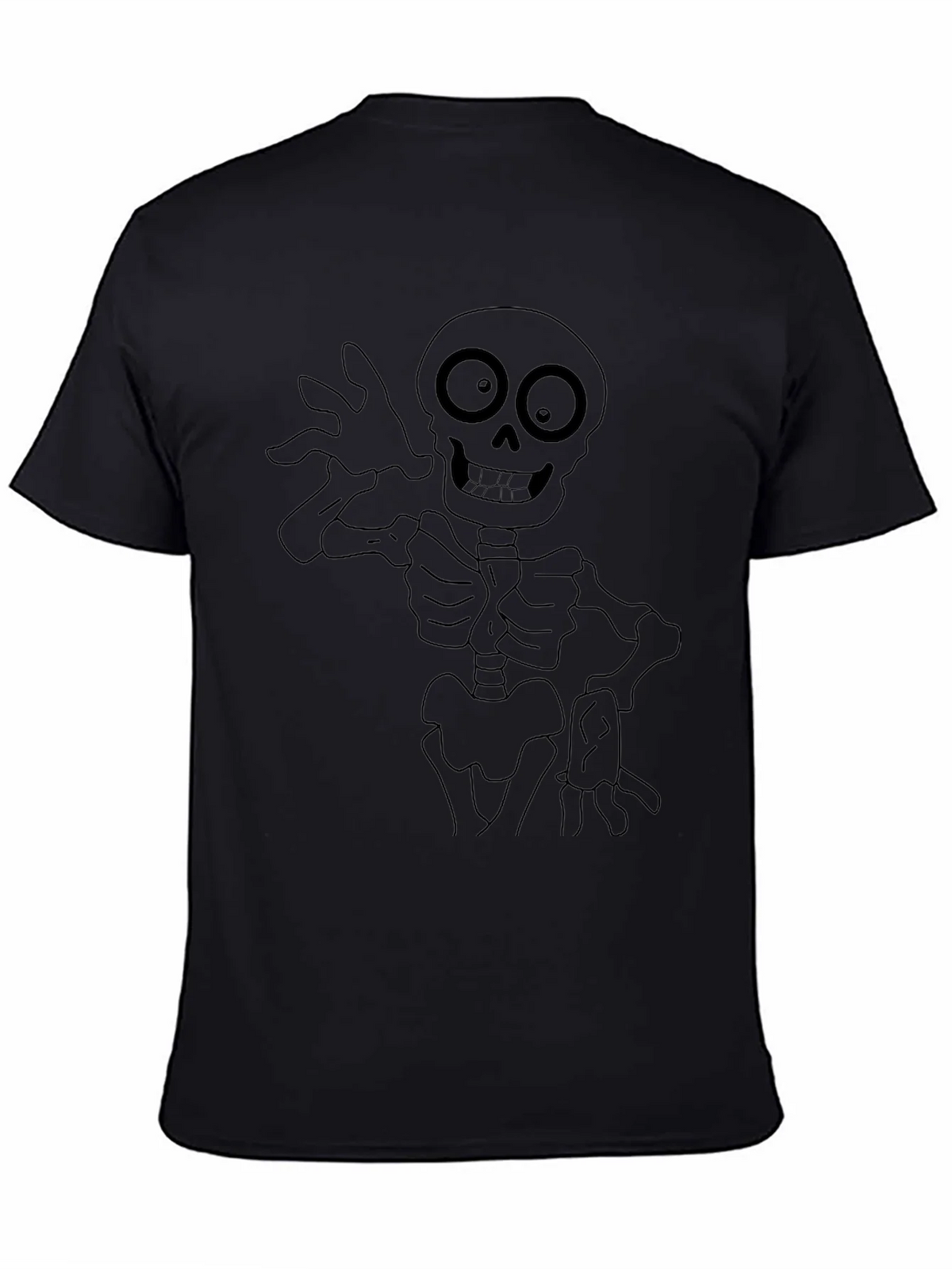 Spooky Skeleton Graphic Tee - Black product image 4