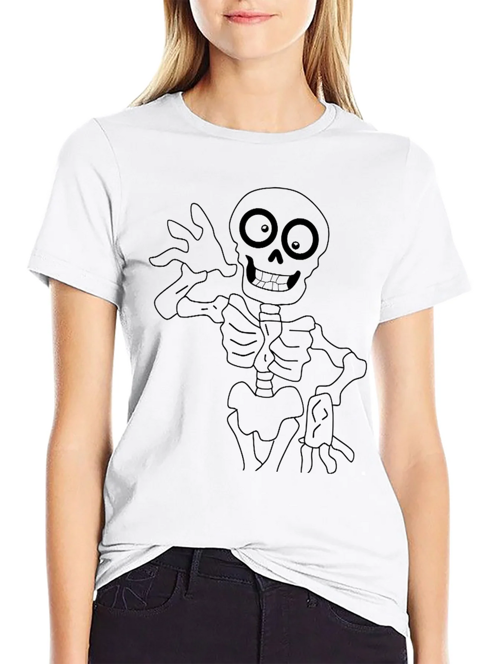 Spooky Skeleton Graphic Tee - Black product image 8