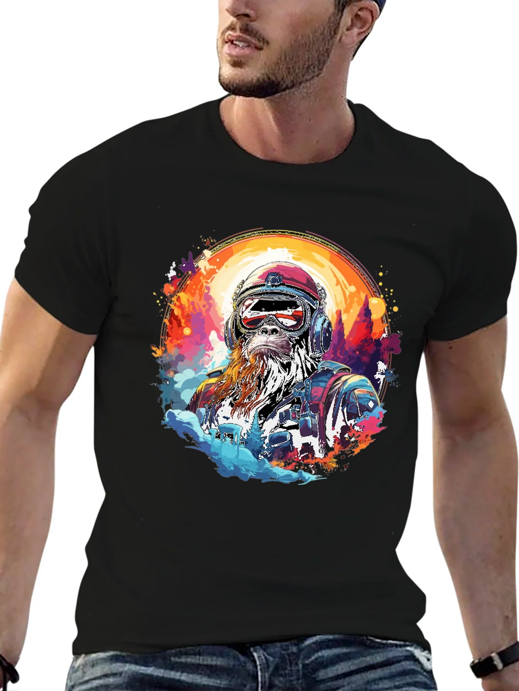 Retro Bigfoot Adventure Graphic Tee product image 6