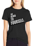 Be Kind To Yourself T-Shirt - Black Crew Neck product image 1