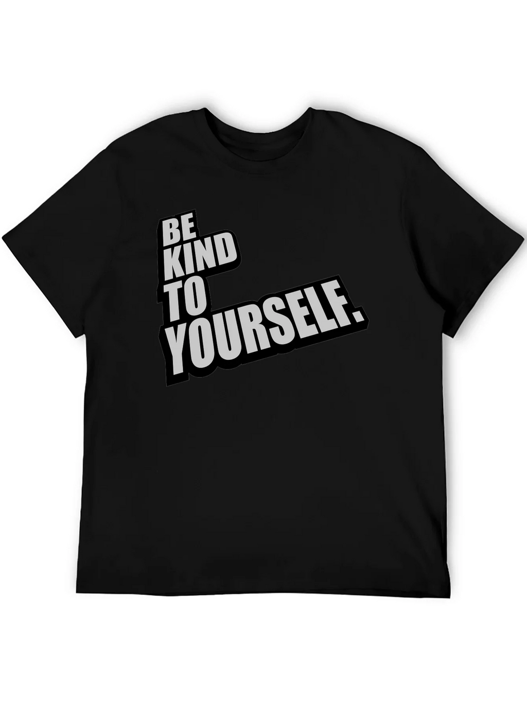 Be Kind To Yourself T-Shirt - Black Crew Neck product image 2