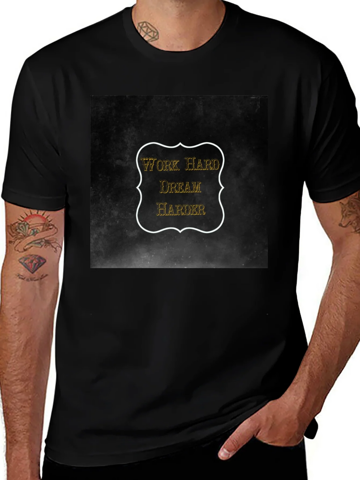 Work Hard Dream Harder Black T-Shirt product image 1