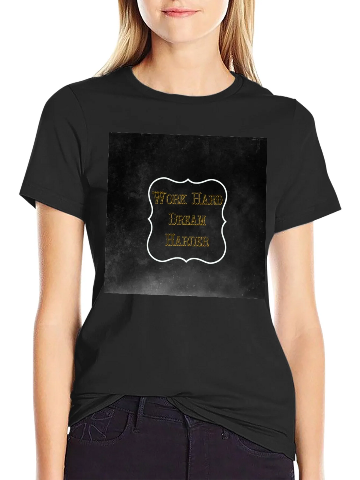 Work Hard Dream Harder Black T-Shirt product image 2