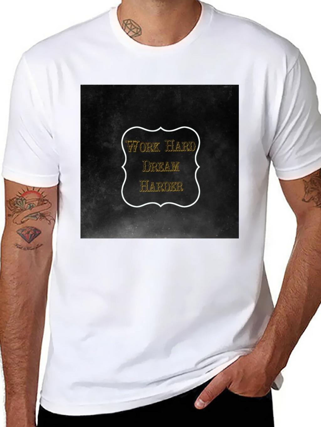 Work Hard Dream Harder Black T-Shirt product image 7